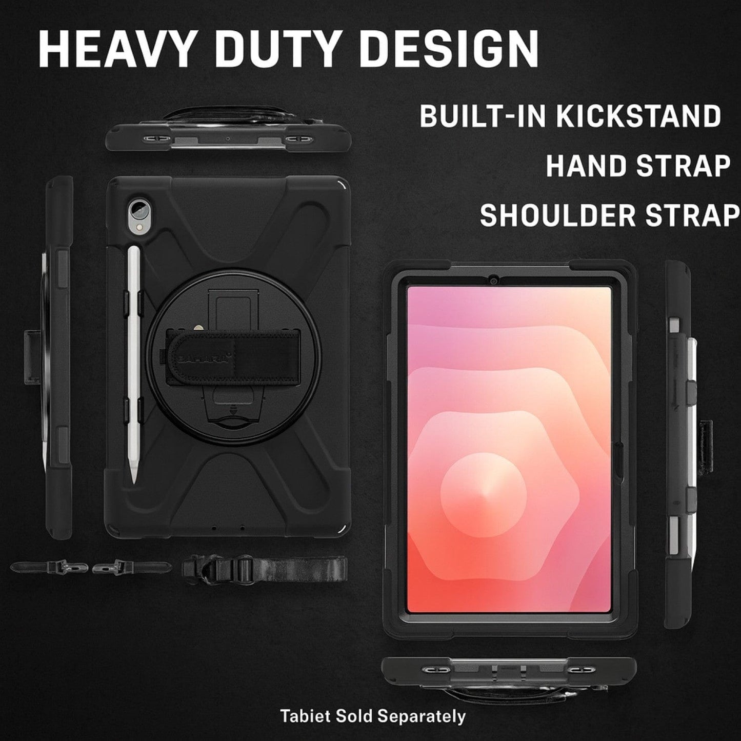 Samsung Galaxy Tab S11 Case - Heavy-Duty, Hand & Shoulder Strap | Raider-X Series