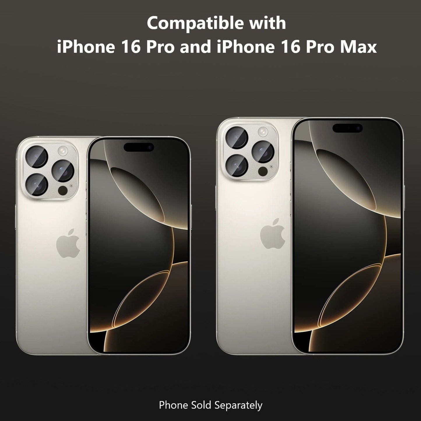 iPhone 16 Pro/Pro Max Camera Lens Protector - Ultra-Strong, Flexible Glass, 2- Pack | ZeroDamage