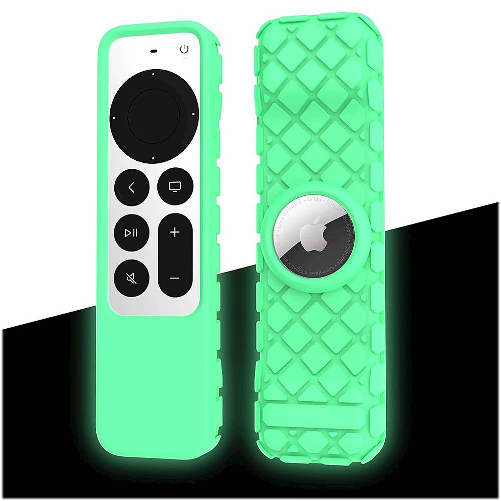 Apple TV 4K Remote Green Glow Silicone Case - Apple AirTag