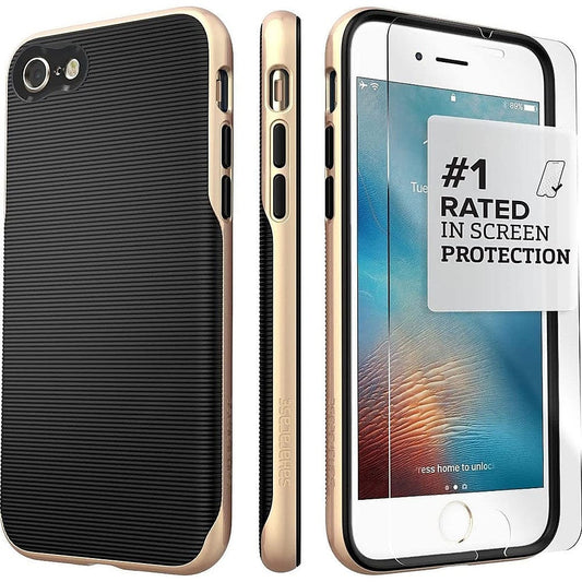 Venture Series Black Gold Case - Apple iPhone SE (2nd and 3rd Generation)