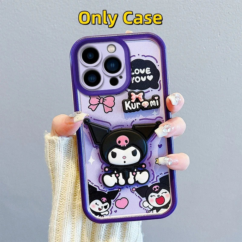 3D Cartoon Kuromi Phone Case For iPhone