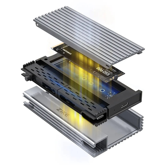 ZikeDrive Z666 USB4 40Gbps NVMe M.2 SSD Enclosure