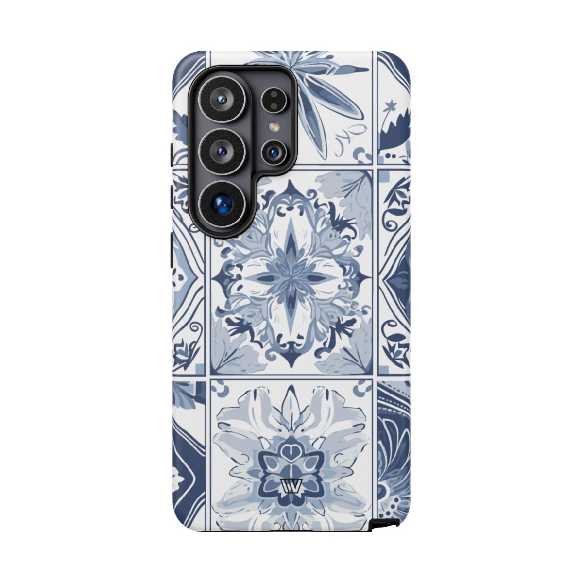 BLUE WHITE TILE | Tough Phone Case