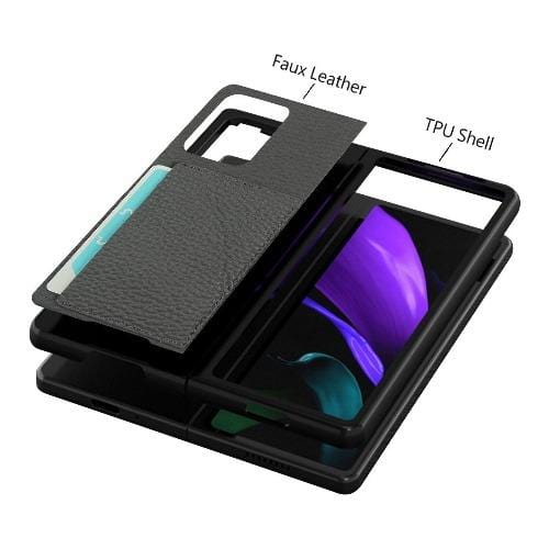 Leather Series Case for Samsung Galaxy Z Fold2 5G (Fold 2 - Gray