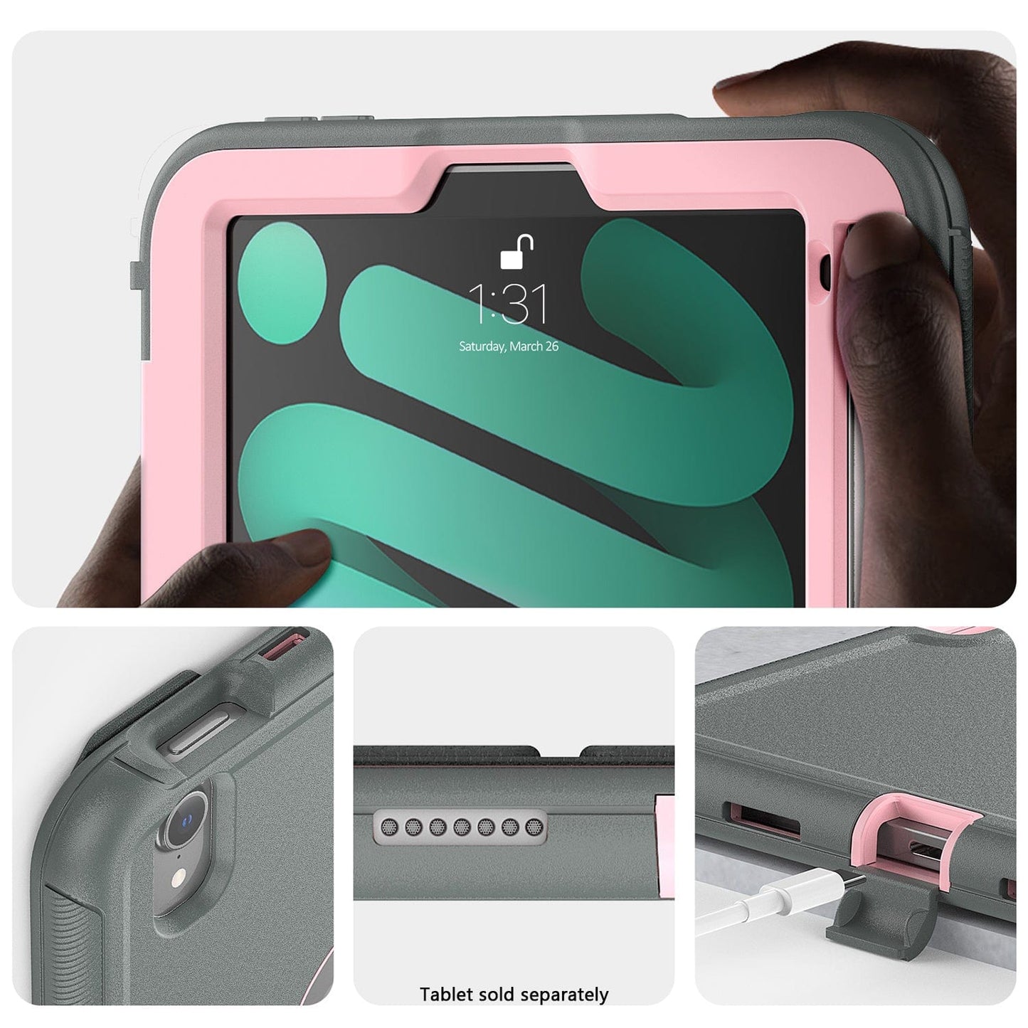 Apple iPad mini (A17 Pro) 2024 Folio Case - Heavy-Duty, Kickstand | Raider Series