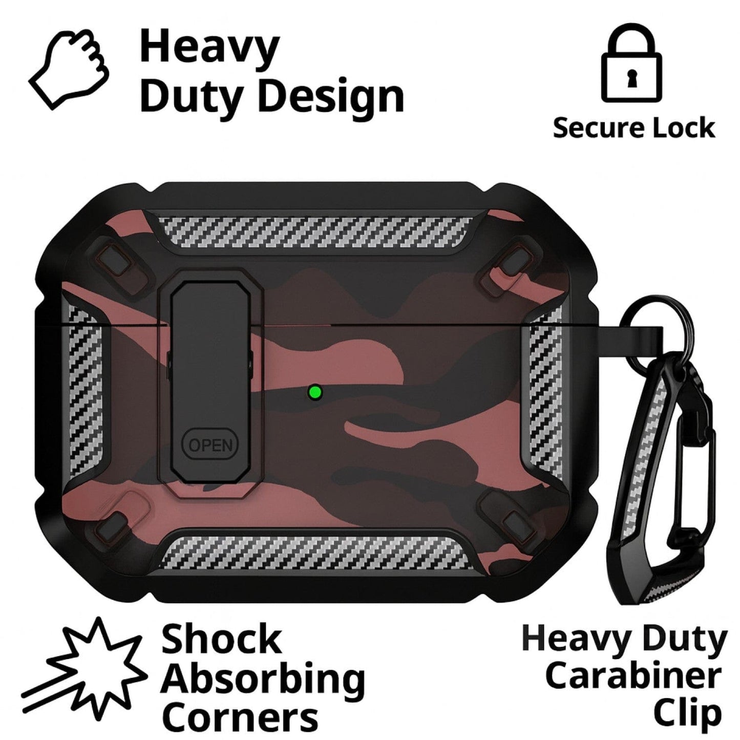Apple AirPods Pro 3 Case - Heavy-Duty, Secure Lock | Raider Series