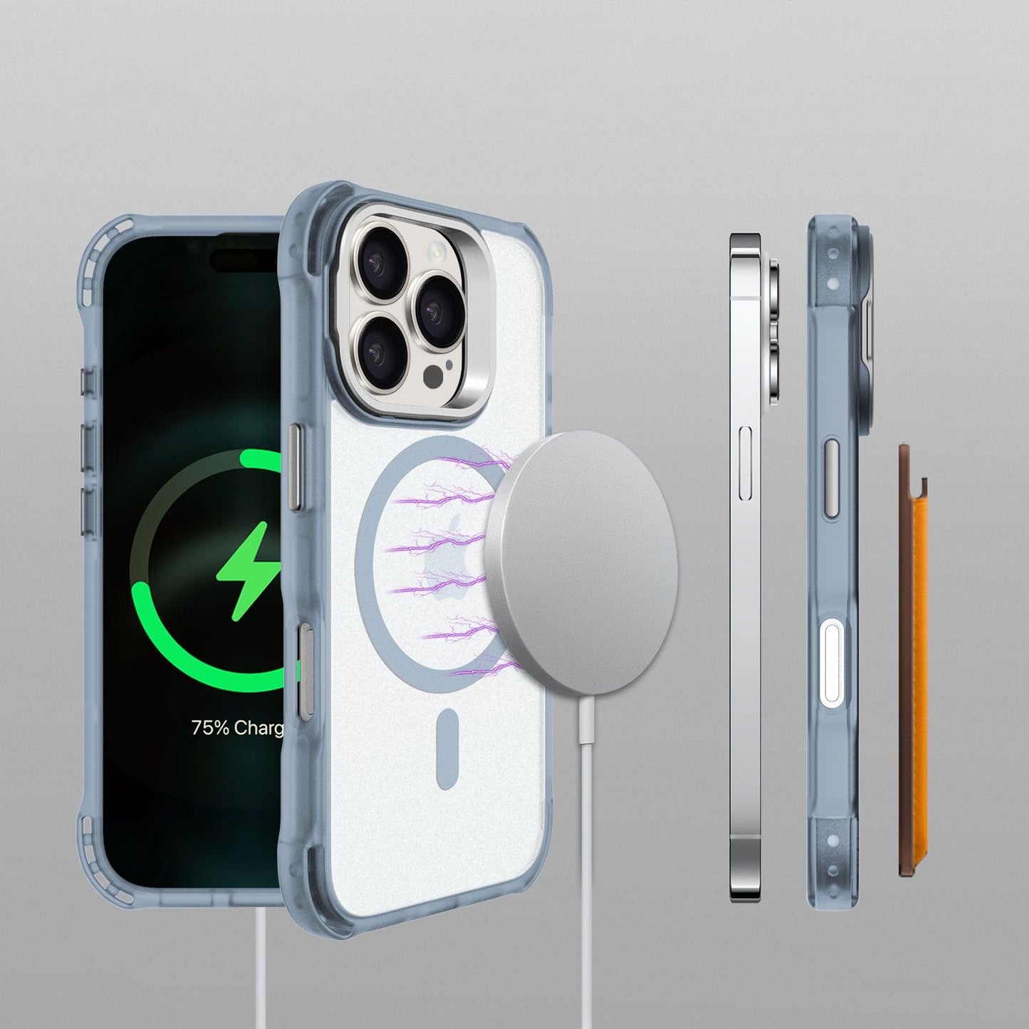iPhone 16 Pro Max Clear Kickstand Case - Anti-Slip, Rugged, MagSafe | Venture Series