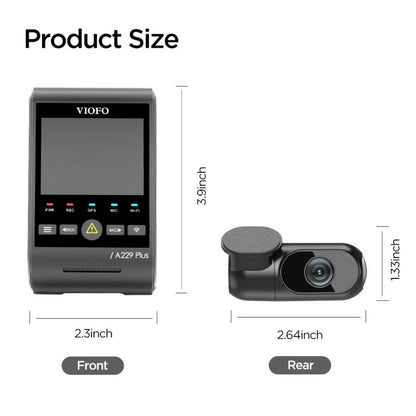 VIOFO A229 Plus 2-Channel 2K QHD Sony STARVIS 2 Dash Cam