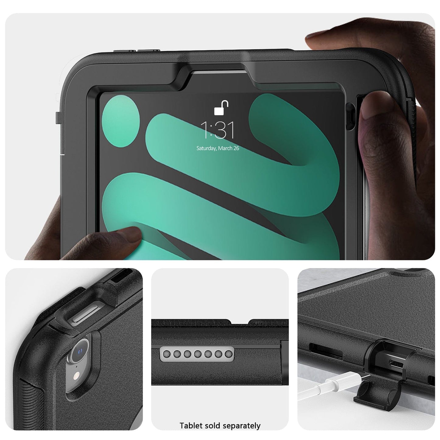 Apple iPad mini (A17 Pro) 2024 Folio Case - Heavy-Duty, Kickstand | Raider Series