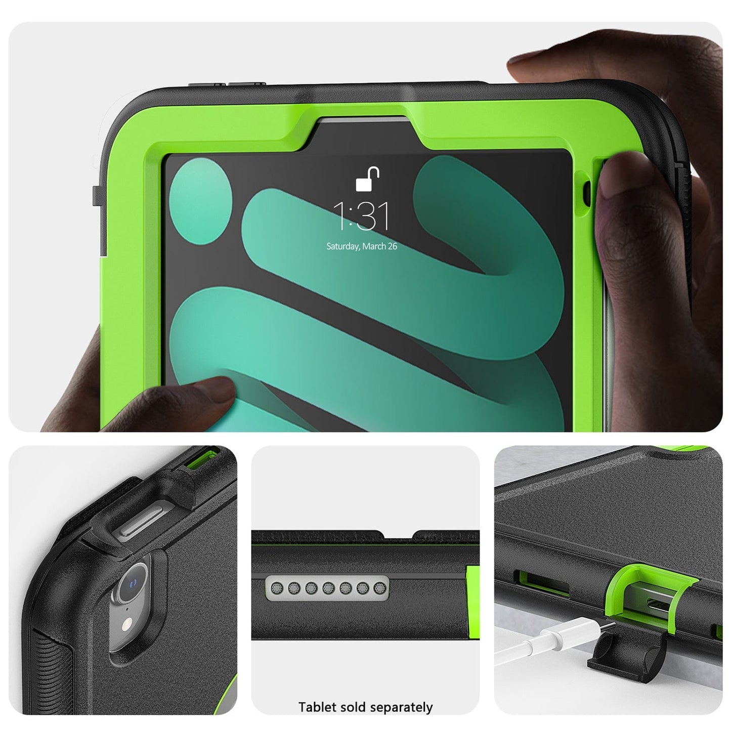 Apple iPad mini (A17 Pro) 2024 Folio Case - Heavy-Duty, Kickstand | Raider Series