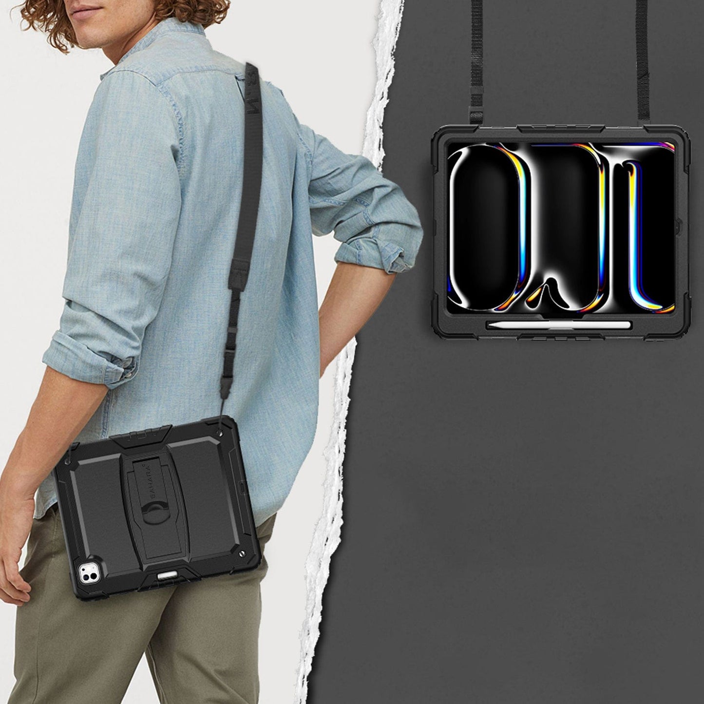 iPad Pro 13-inch (M4 2024 / M5 2025) Case - Heavy-Duty Defense | Raider Series