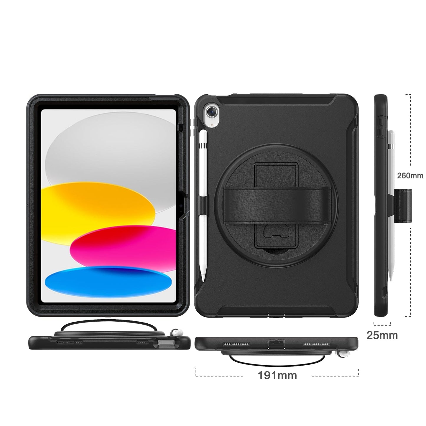 Raider Series Heavy Duty Hand Strap Case - iPad A16 11-inch & iPad 10.9-inch 10th/11th/12th Generation
