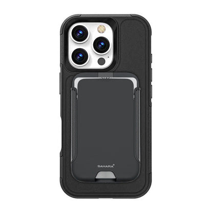 iPhone 16 Pro Max Rugged Wallet Case with Kickstand - MagSafe, Card Holder | Raider Series
