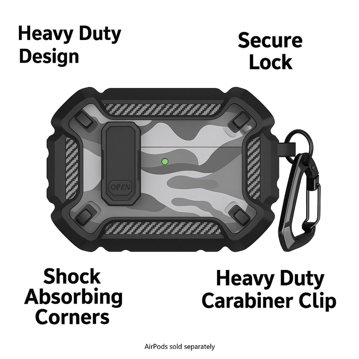 Apple AirPods Pro 3 Case - Heavy-Duty, Secure Lock | Raider Series