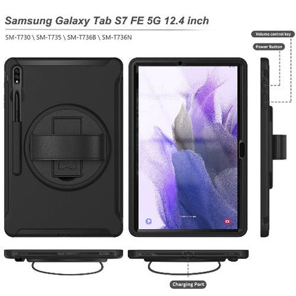 Raider Series Heavy Duty Hand Strap Case - Galaxy Tab S7 FE
