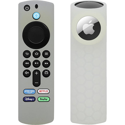 Amazon Fire TV Stick 4K (3rd Gen) Remote Gray Silicone Case - Apple AirTag