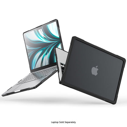 MacBook Air 13.6-inch (M3-M5) Clear/Black Case – Shock-Absorbing Corners | Raider Series