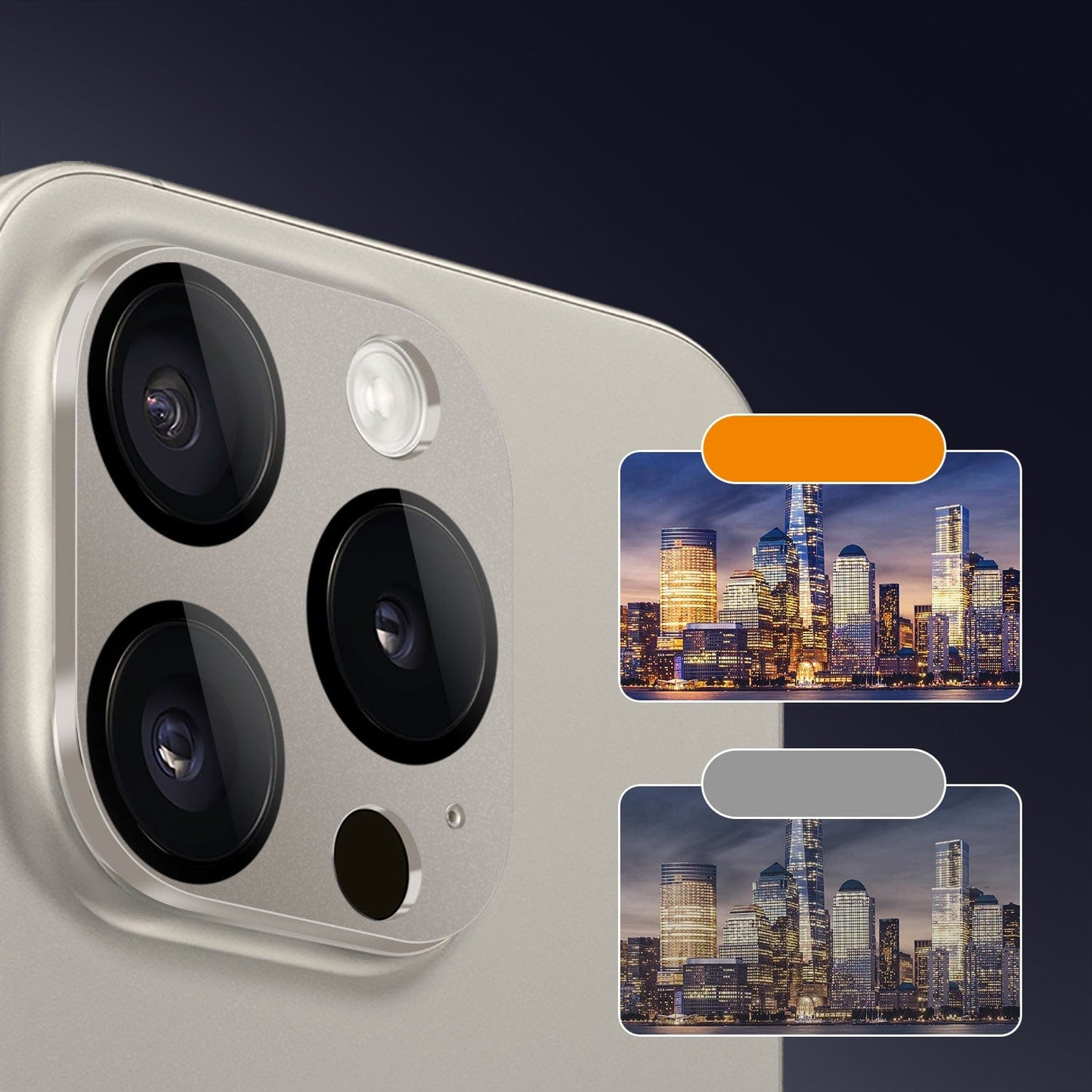 iPhone 15 Pro/Pro Max Camera Lens Protector - Ultra-Clear Glass, 2-Pack | ZeroDamage