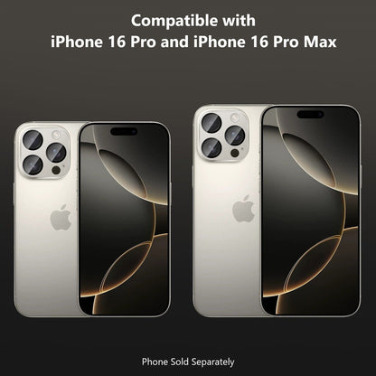 iPhone 16 Pro/Pro Max Camera Lens Protector - Ultra-Strong, Flexible Glass, 2- Pack | ZeroDamage