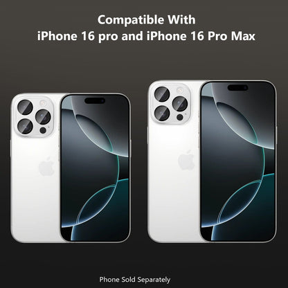iPhone 16 Pro/Pro Max Camera Lens Protector - Ultra-Strong, Flexible Glass, 2- Pack | ZeroDamage