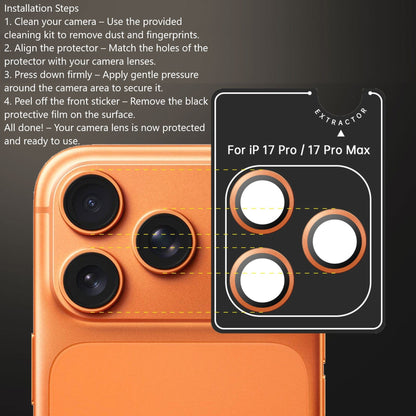 iPhone 17 Pro / 17 Pro Max Camera Protector - Eagle Eye, Titanium Glass (2-Pack) | ZeroDamage