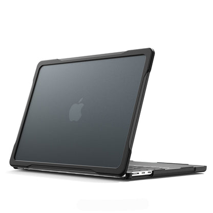 MacBook Air 13.6-inch (M3-M5) Clear/Black Case – Shock-Absorbing Corners | Raider Series