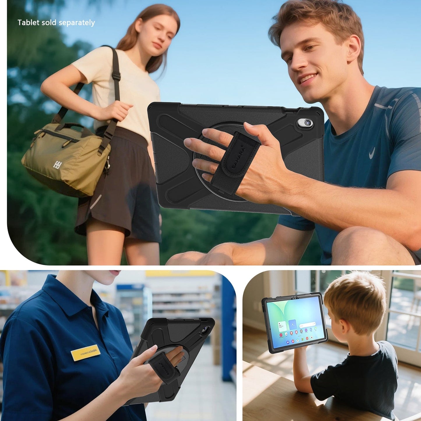 Samsung Galaxy Tab S10 FE+ Case - Heavy-Duty Hand Strap | Raider X Series