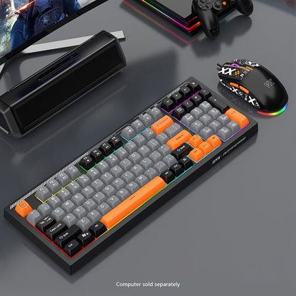 Wired Gaming Keyboard & Mouse Combo - Anti-Ghosting Multi-Key, 7-RGB Backlights
