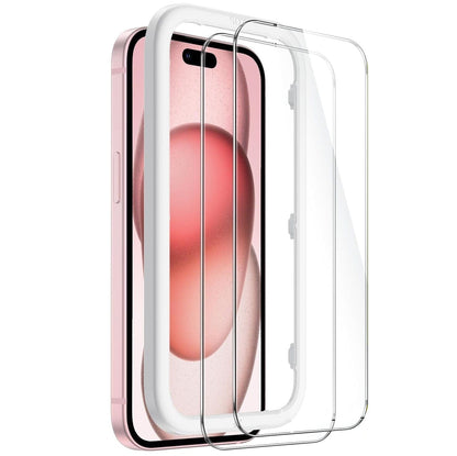 iPhone 15 Tempered Glass Screen Protector - 2-Pack, Anti-Fingerprint | ZeroDamage