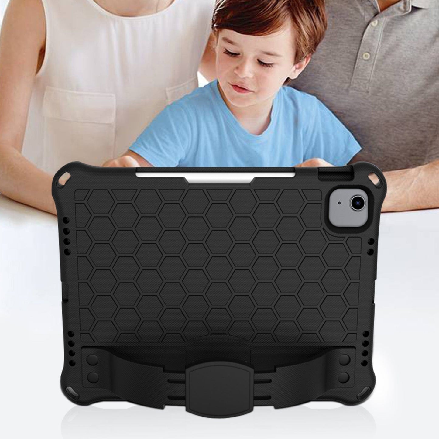 Raider Series HoneyComb Heavy-Duty Hand Strap Case - Apple iPad Air 10.9-inch (4th/5th Gen) and iPad Air 11-inch (M2 & M3 & M4)