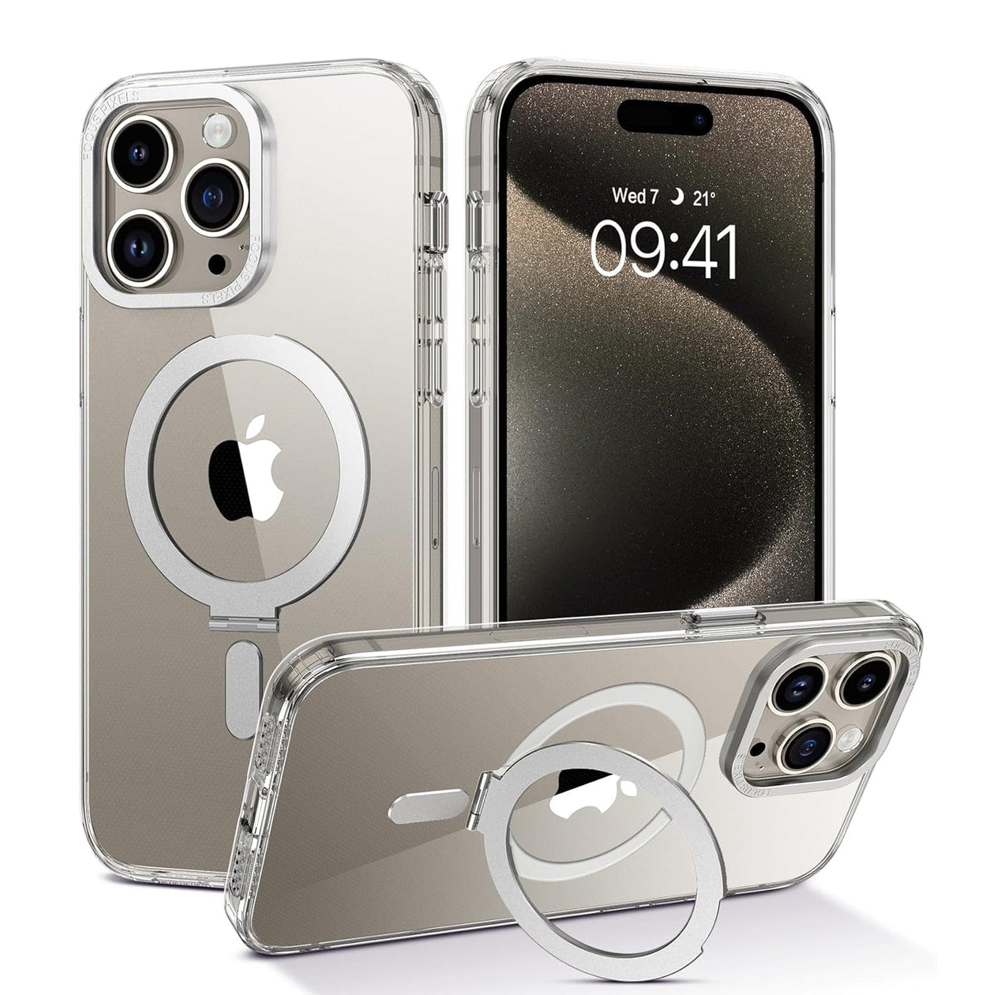 iPhone 15 Pro Max Clear Kickstand Case with MagSafe | Venture Series