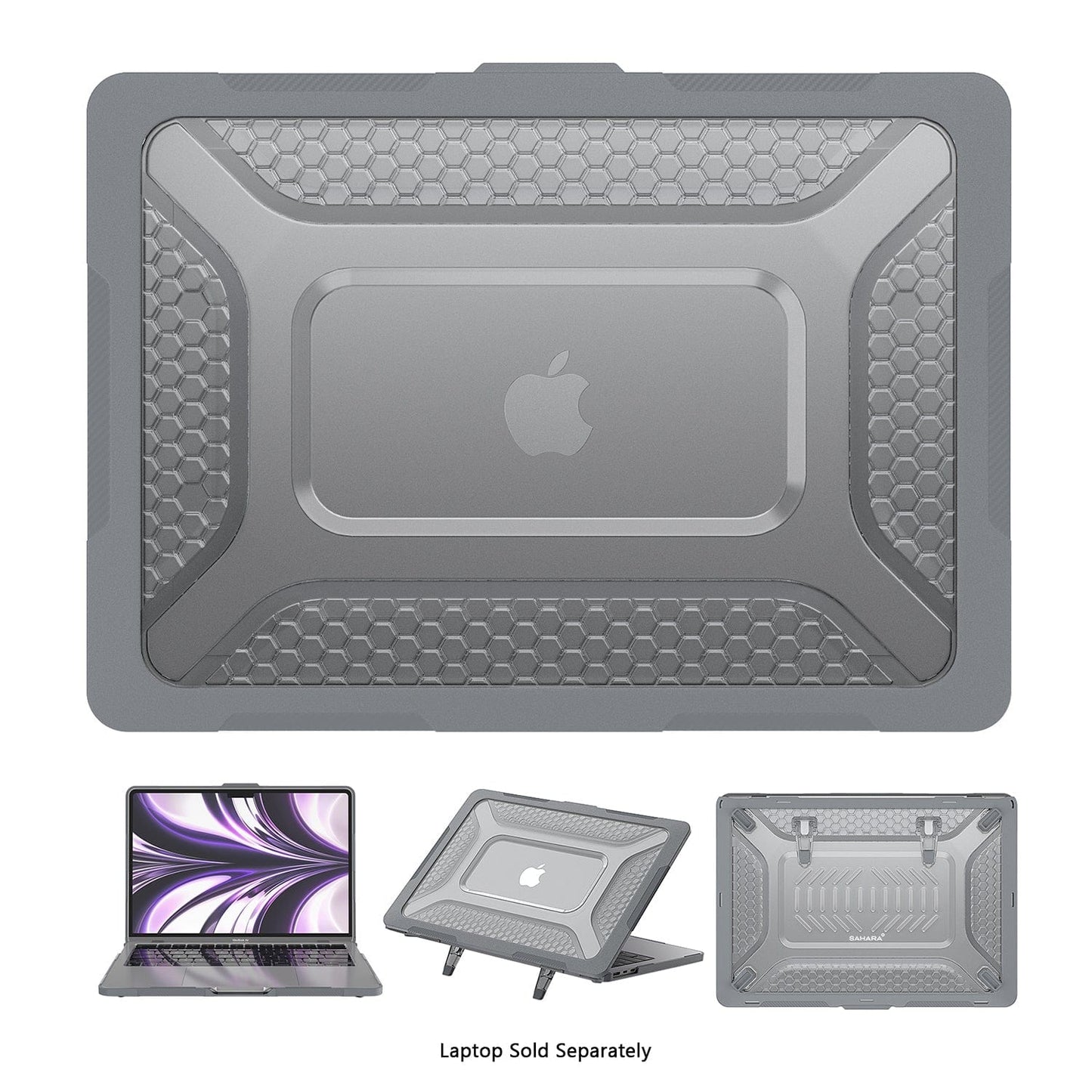 MacBook Air 13.6-inch (M3-M5) with Adjustable Stand Case - Shock-Absorbing | Raider Ultra-Duty Series