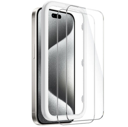 iPhone 15 Pro Max Tempered Glass Screen Protector - 2-Pack, Anti-Fingerprint | ZeroDamage
