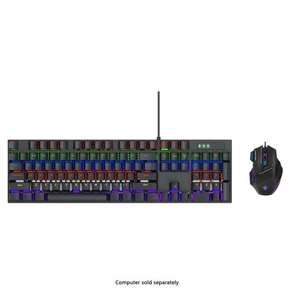 Wired Gaming Keyboard & Mouse Combo - 104-Key Anti-Ghosting RGB Backlight
