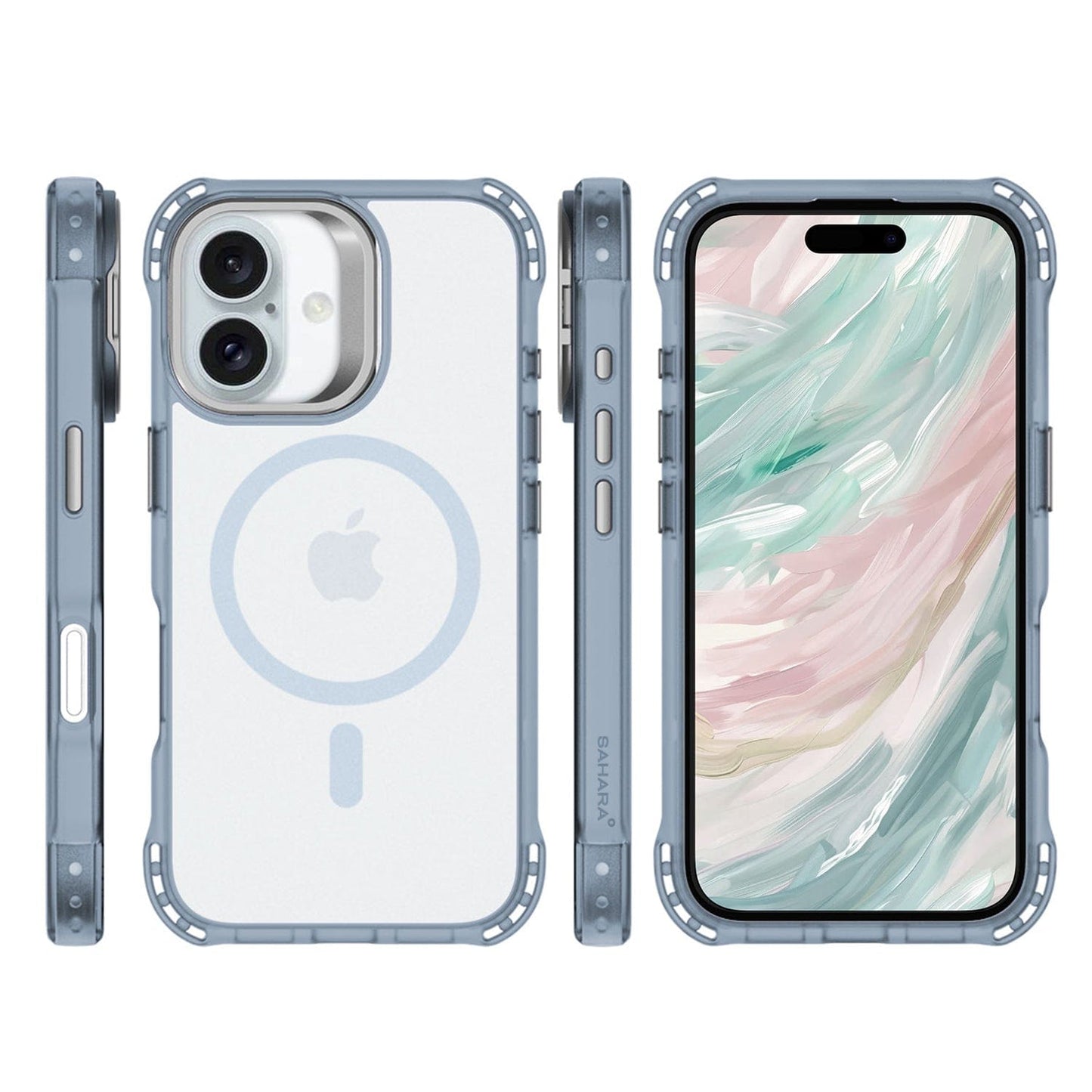 iPhone 16 Plus Clear Kickstand Case - Anti-Slip, Rugged, MagSafe | Venture Series