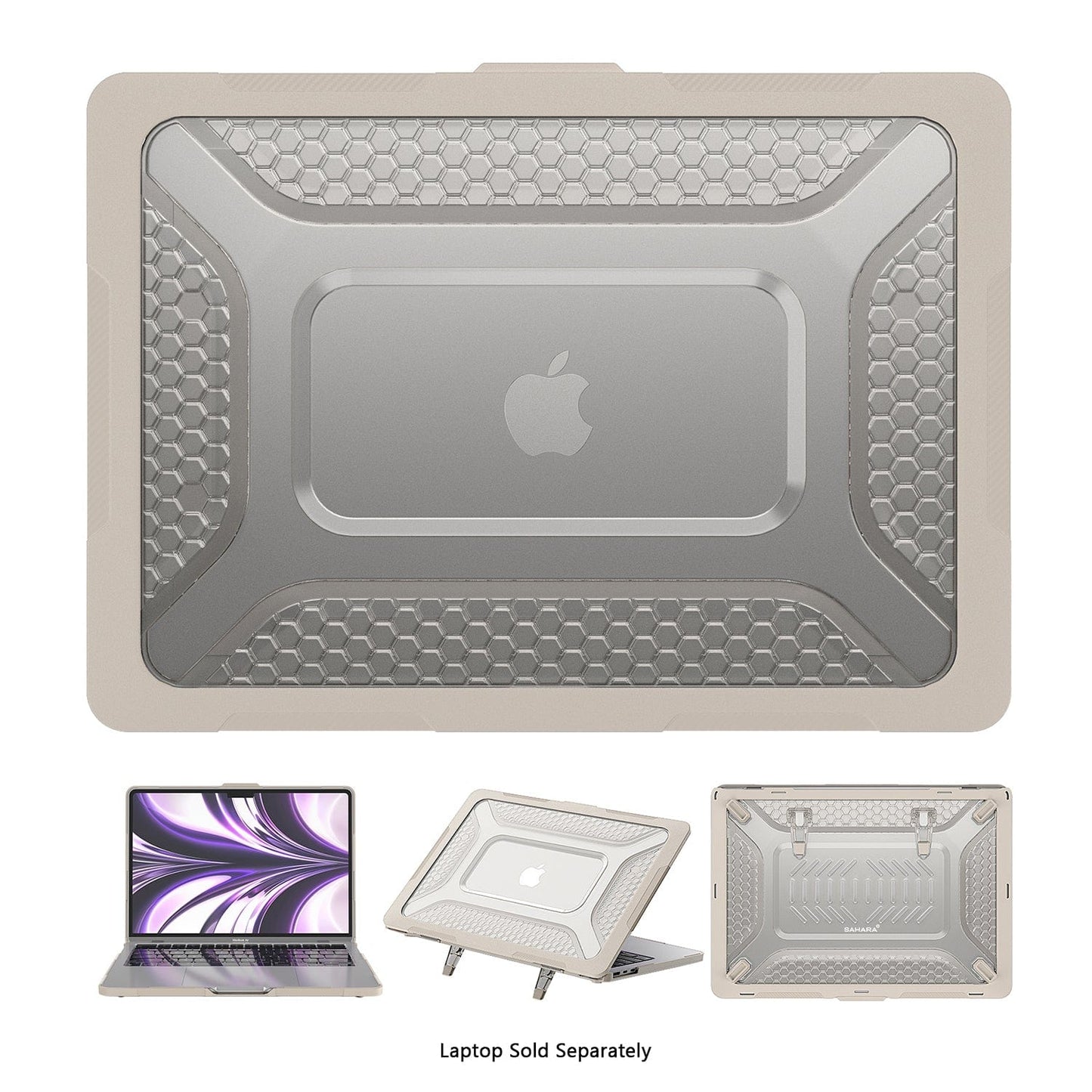 MacBook Air 13.6-inch (M3-M5) with Adjustable Stand Case - Shock-Absorbing | Raider Ultra-Duty Series
