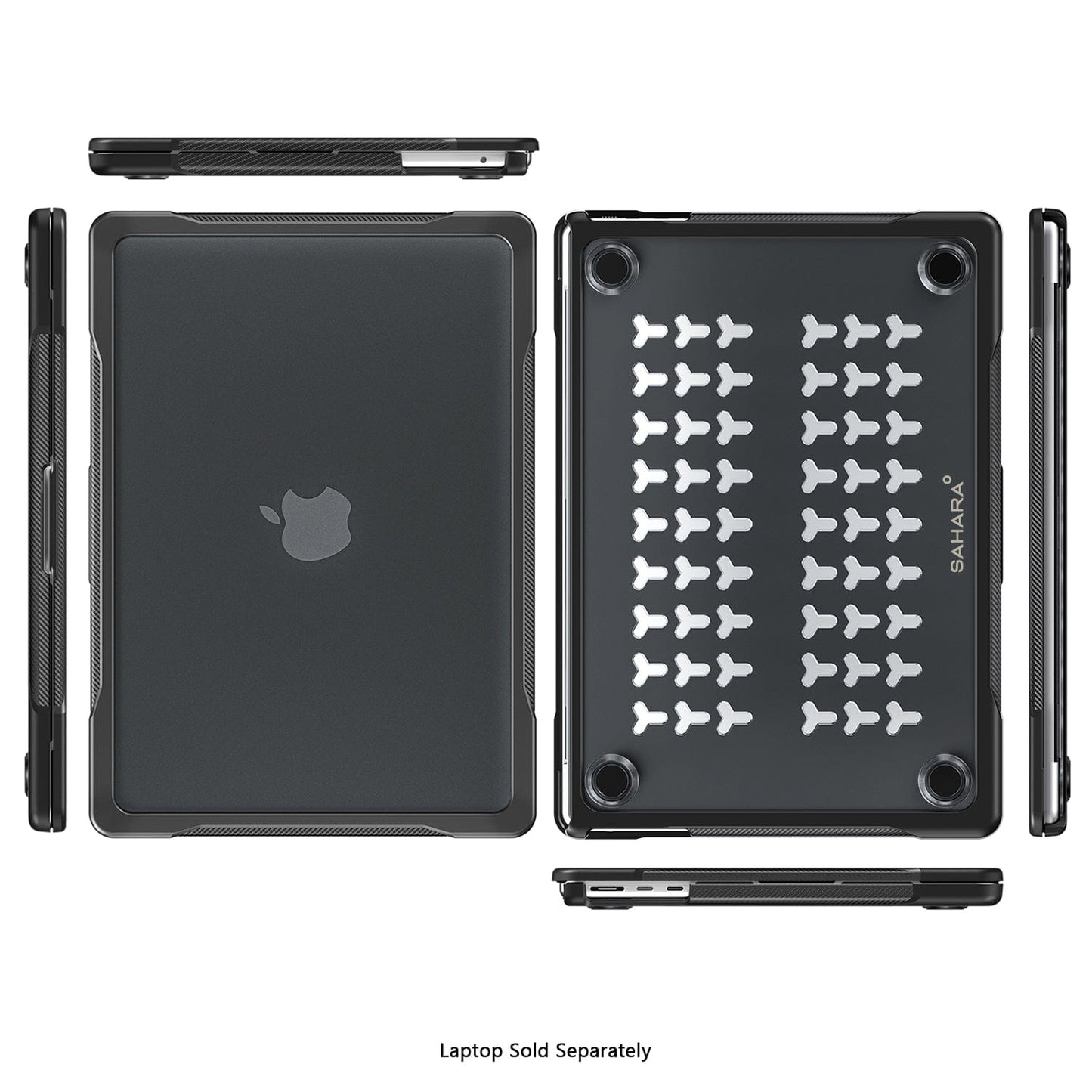 MacBook Pro 16-Inch M1–M5, M5 Pro/M5 Max Clear/Black Case - Shock-Absorbing Corners | Raider Series