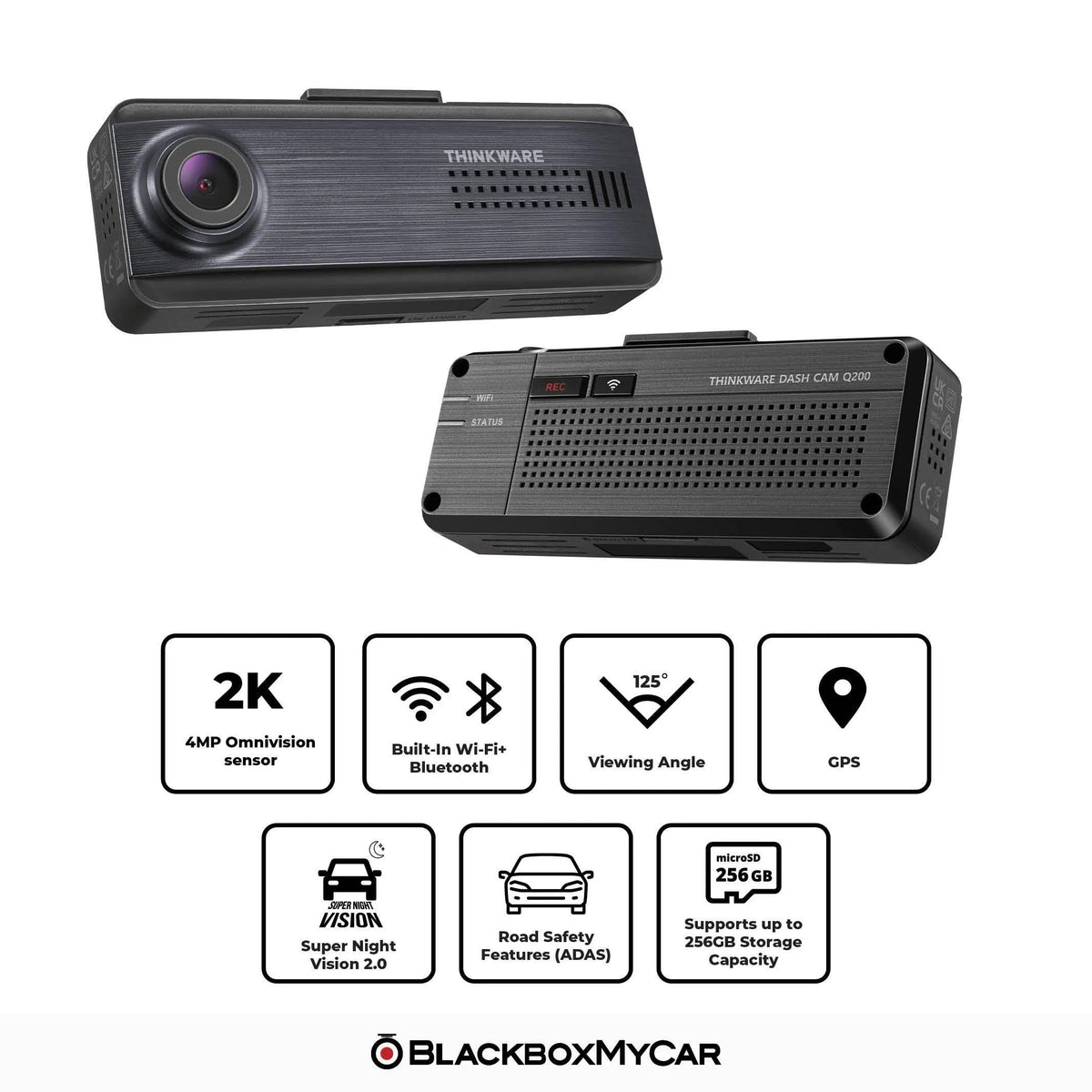 Thinkware Q200 1-Channel 2K QHD Dash Cam with GPS
