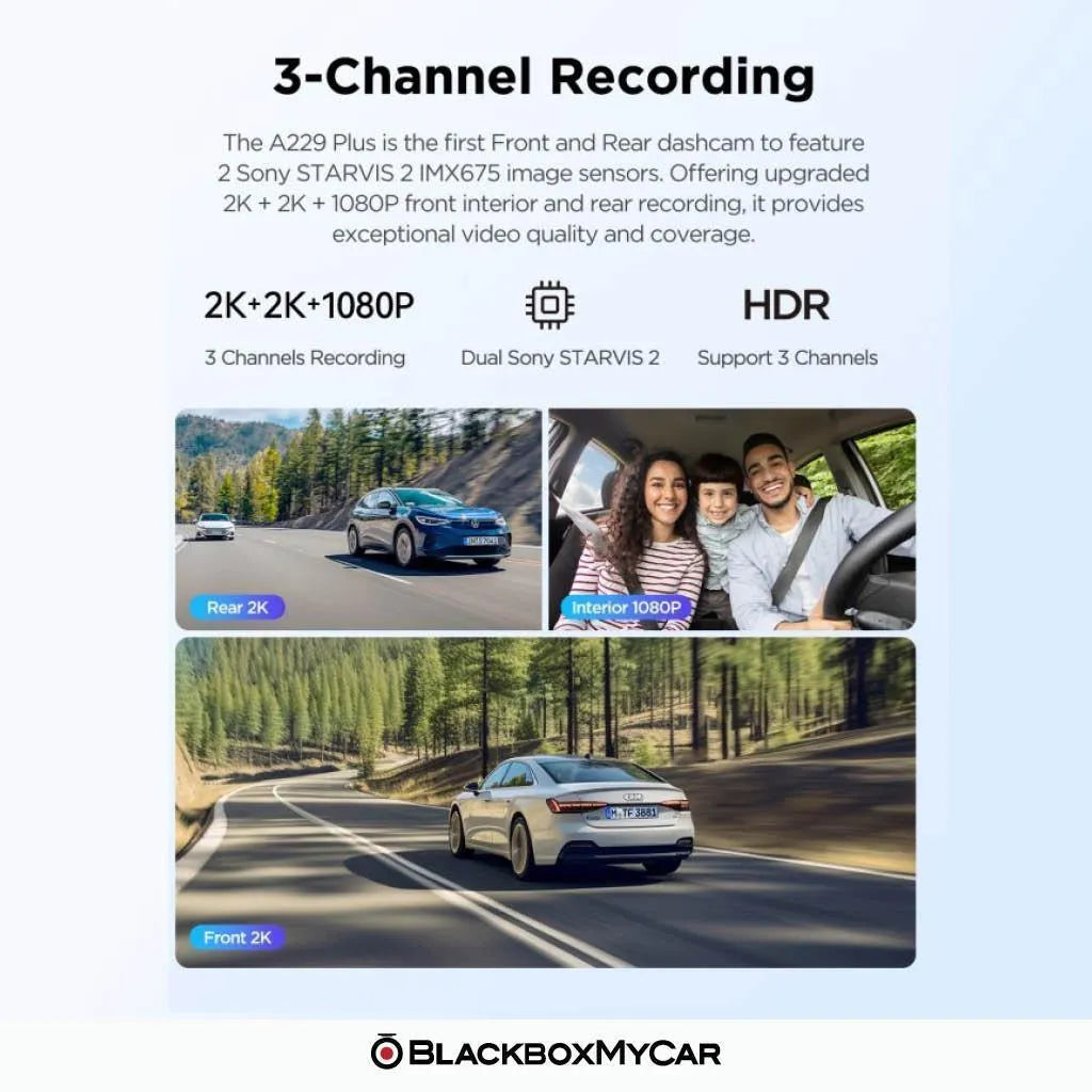 VIOFO A229 Plus 2K QHD 3-Channel Dash Cam