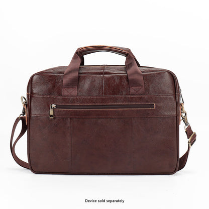 Genuine Leather Business Bag Briefcase - Laptops up to 16-inch