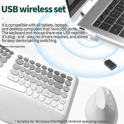 Wireless Keyboard & Mouse Combo - 85-Key RGB Keyboard