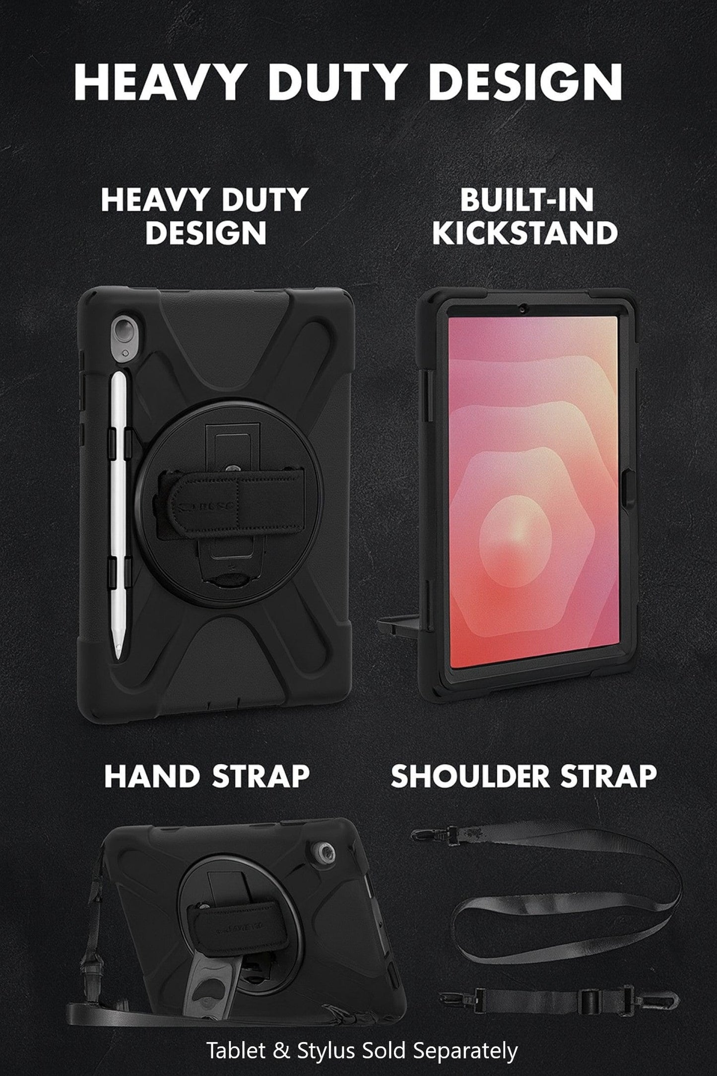 Samsung Galaxy Tab S11 Ultra Case - Heavy-Duty with Hand & Shoulder Strap | Raider-X Series
