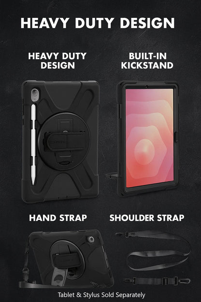 Samsung Galaxy Tab S11 Ultra Case - Heavy-Duty with Hand & Shoulder Strap | Raider-X Series