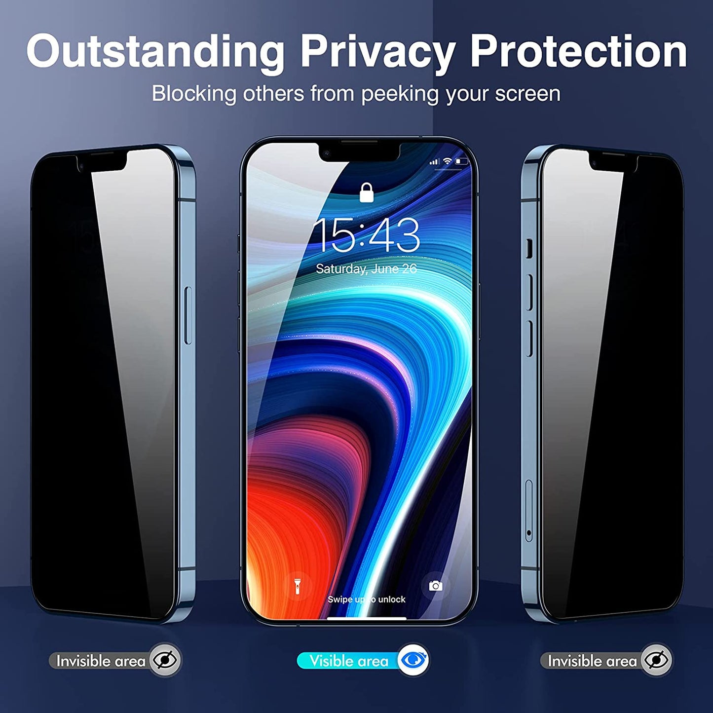 ZeroDamage Privacy Screen Protector (2-Pack) - iPhone 13 Pro Max and iPhone 14 Plus