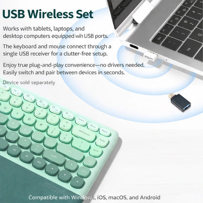 Wireless Keyboard & Mouse Combo - 85-Key RGB Keyboard