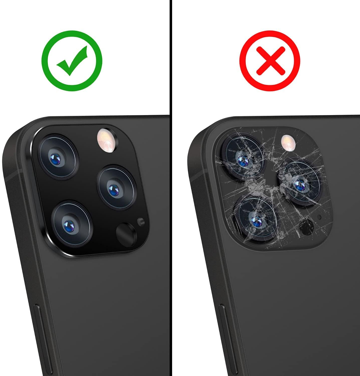 ZeroDamage Camera Lens Protector (2-Pack) - iPhone 13 Pro and iPhone 13 Pro Max