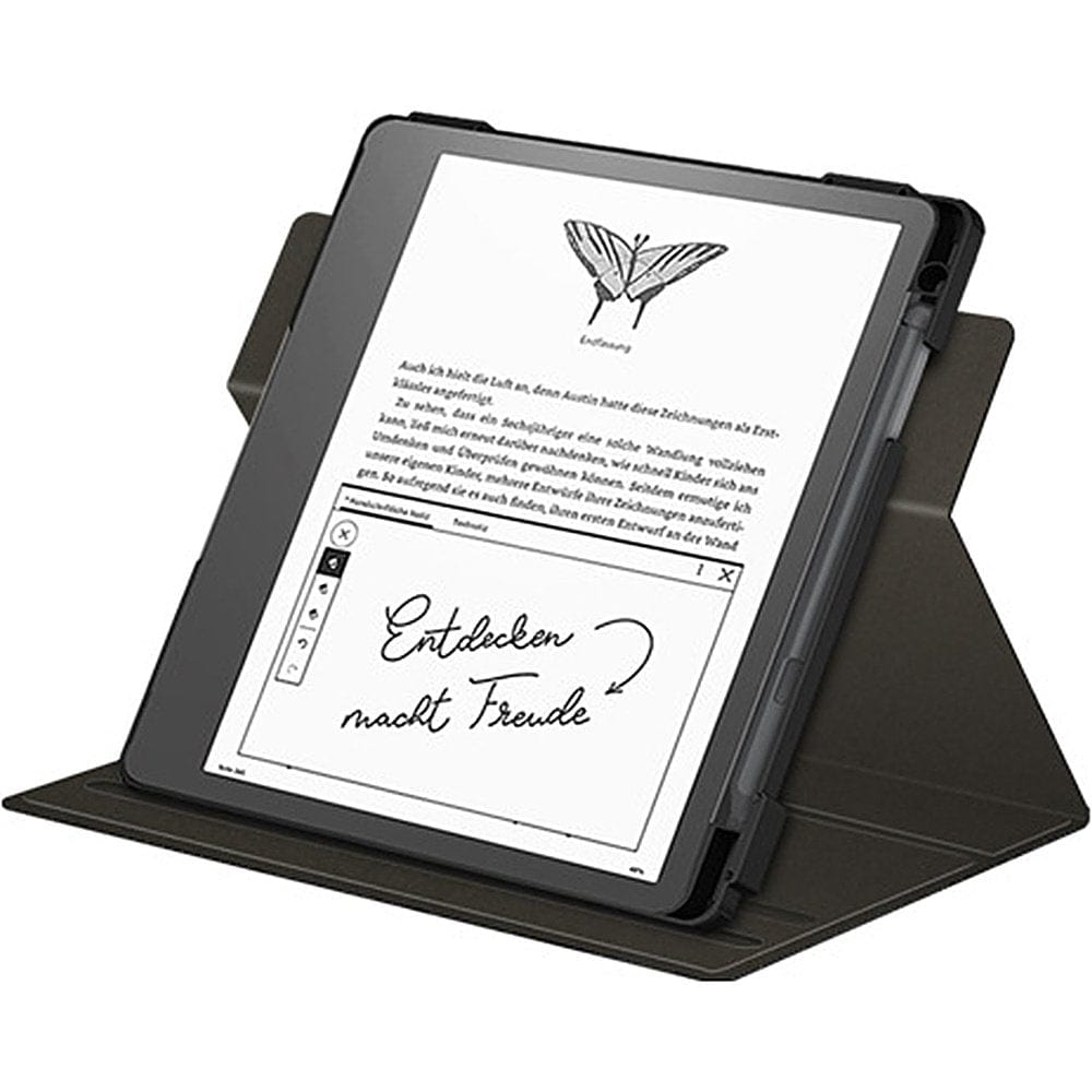 Indy Series Black Leather Bi-Fold Folio Case - reMarkable 2