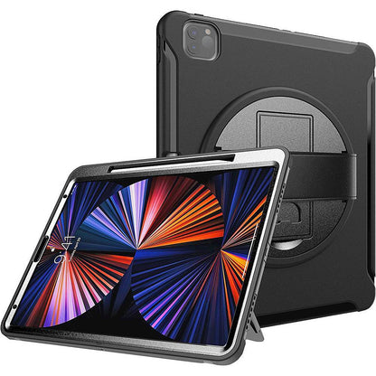 iPad Pro 12.9-inch Hand Strap Case - Heavy-Duty Protection with Built-In Screen Protector and Kickstand | Raider Series