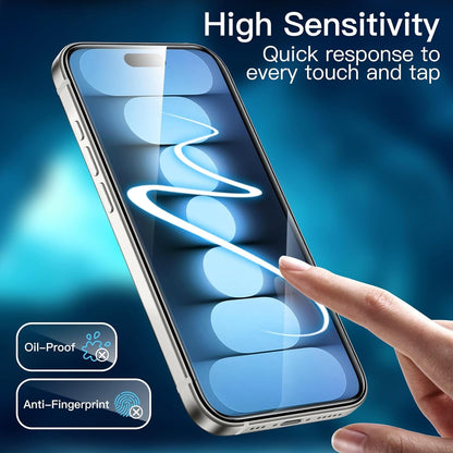 iPhone 15 Pro Max Tempered Glass Screen Protector - 2-Pack, Anti-Fingerprint | ZeroDamage