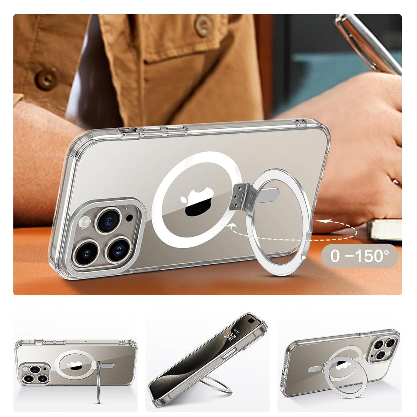 iPhone 15 Pro Clear Kickstand Case with MagSafe | Venture Series
